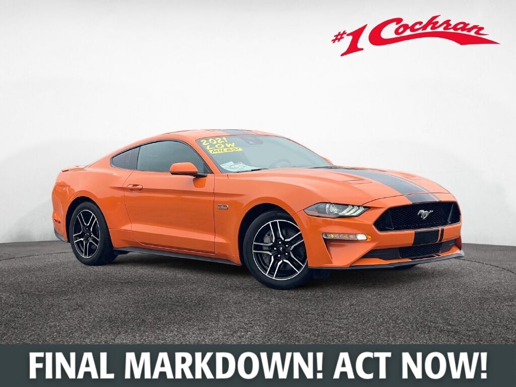 Twister Orange Tri-Coat 2021 Ford Mustang Coupe Rear-Wheel Drive Manual