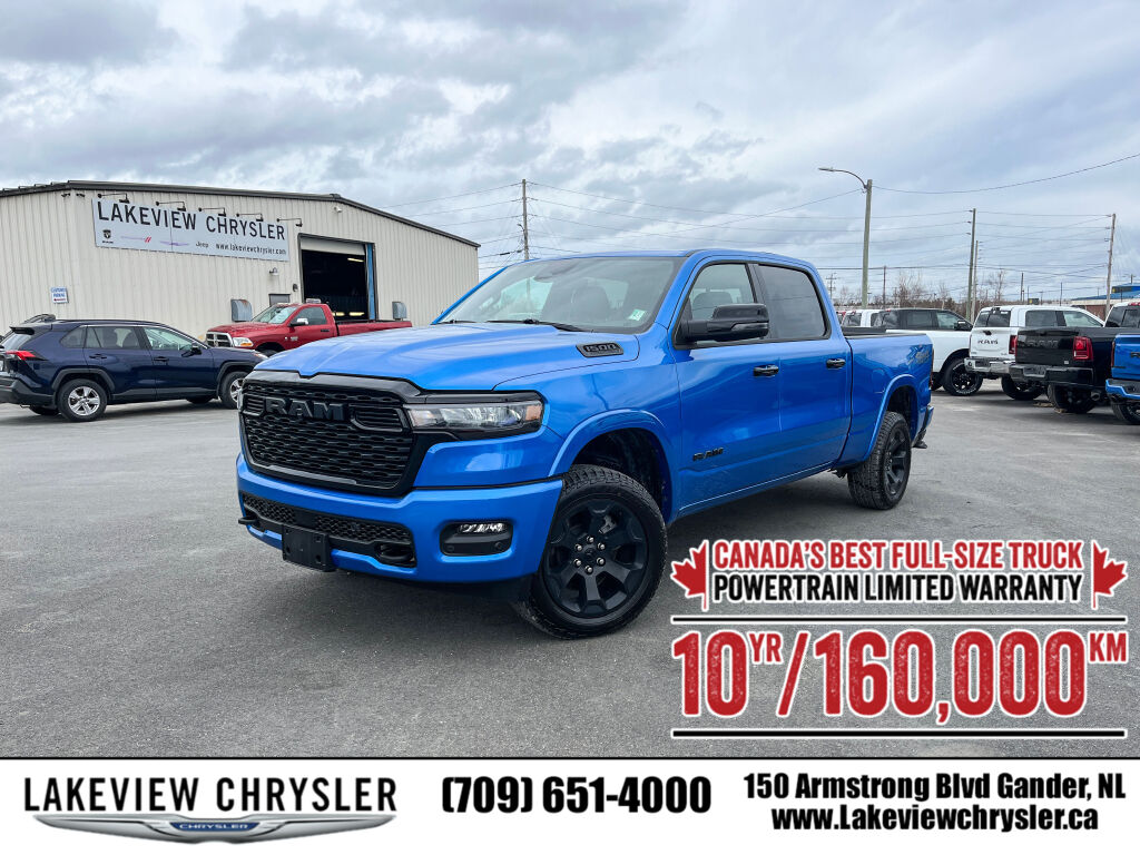 Hydro Blue Pearl 2026 RAM 1500 Pickup Truck Four-Wheel Drive Automatic