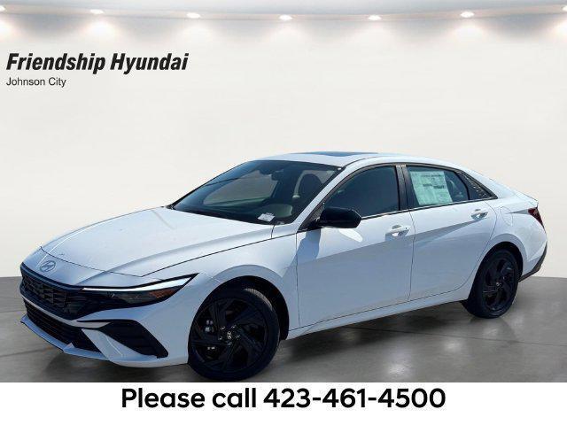 Serenity White 2026 Hyundai Elantra Sedan Front-Wheel Drive Continuously Variable Transmission