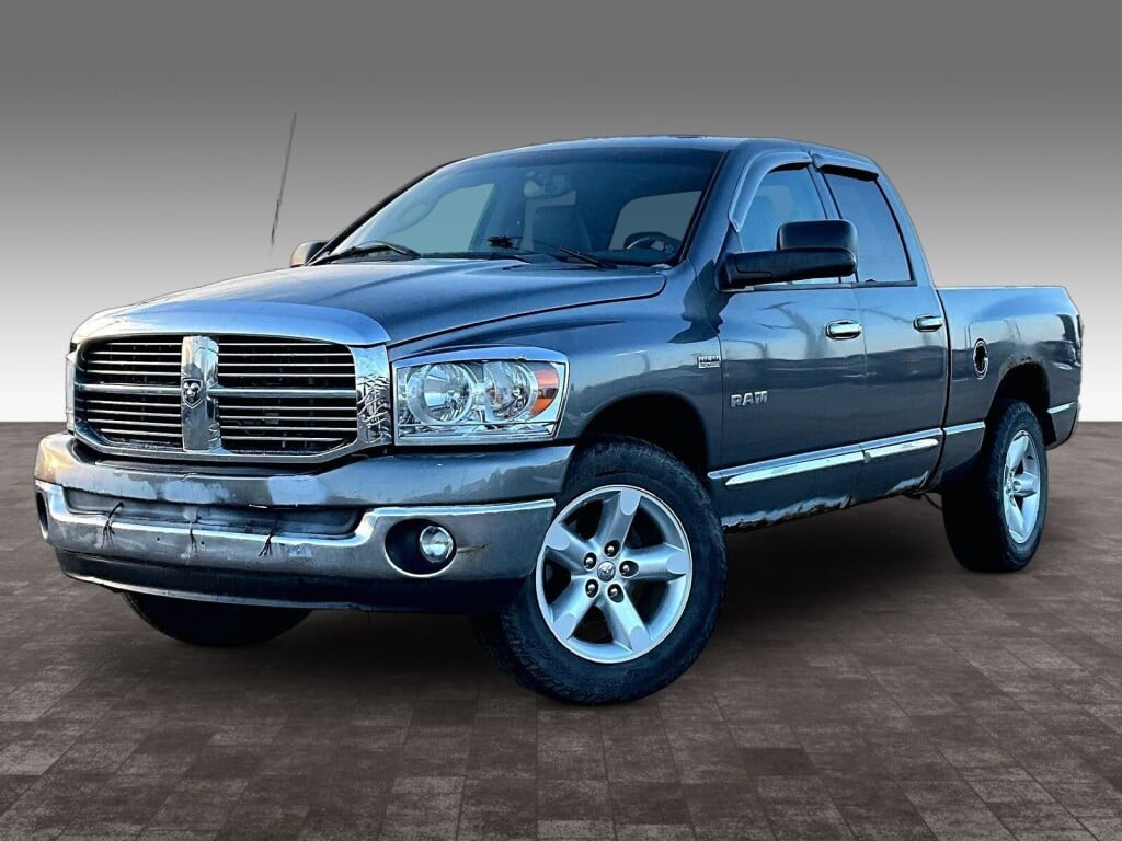 Gray 2008 Dodge RAM 1500 Pickup Truck Four-Wheel Drive Manual