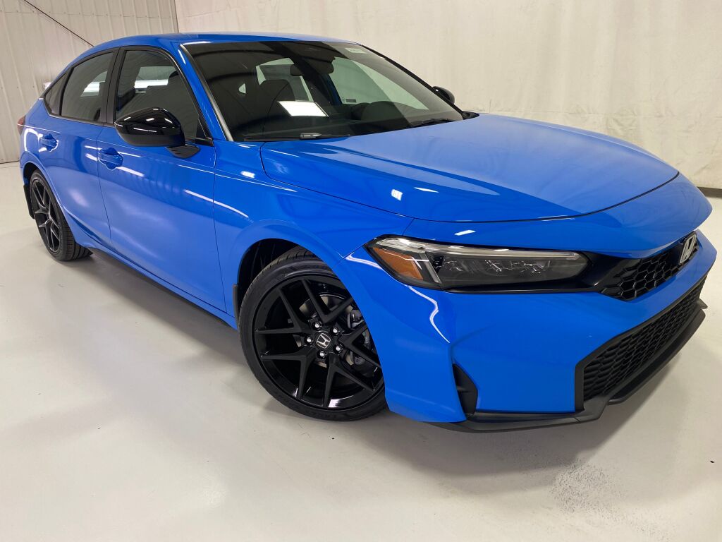 2026 Honda Civic Hatchback Sport BOOST BLUE PEARL at Honda North