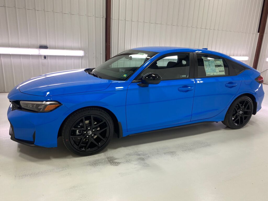 2026 Honda Civic Hatchback Sport BOOST BLUE PEARL at Honda North