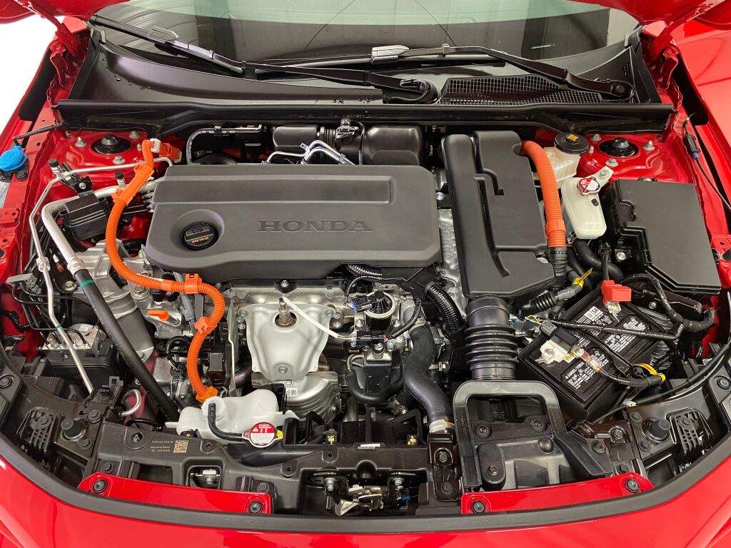 2026 Honda Civic Sedan Hybrid Sport Touring RALLYE RED at Honda North
