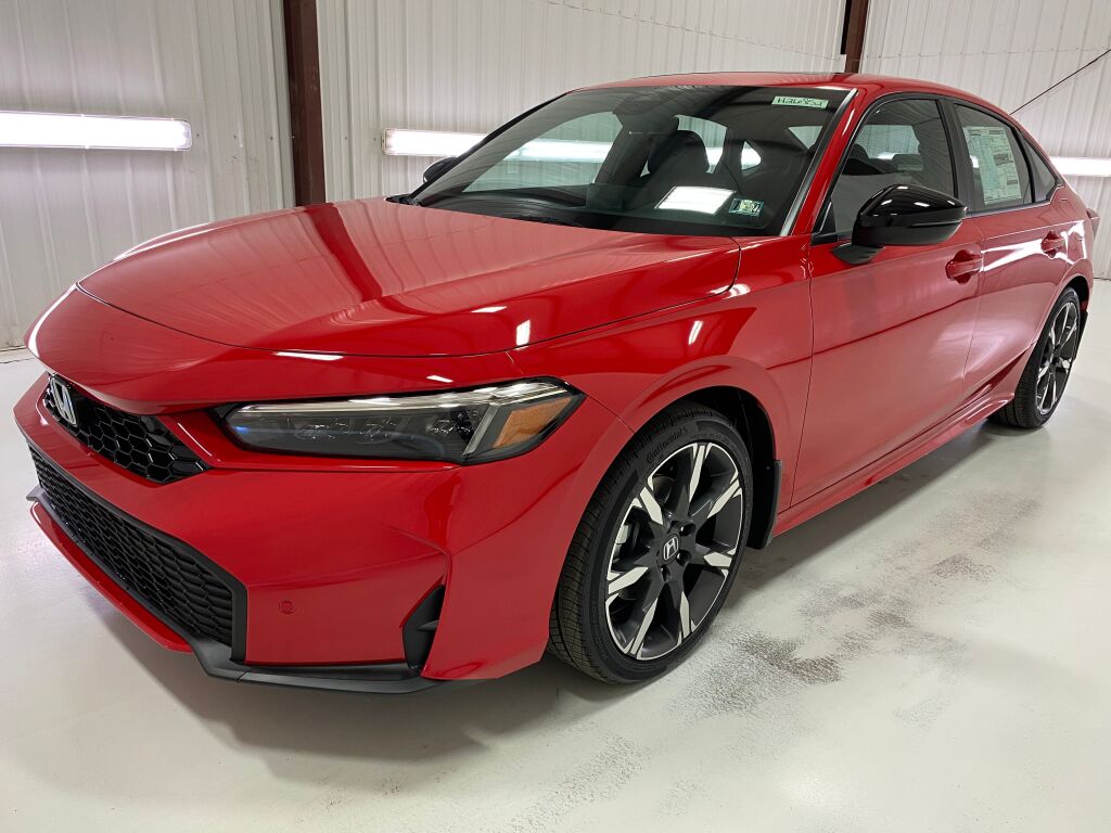 2026 Honda Civic Sedan Hybrid Sport Touring RALLYE RED at Honda North