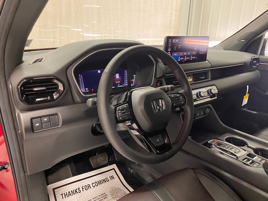 2026 Honda Pilot Black Edition RADIANT RED METALLIC II at Honda North