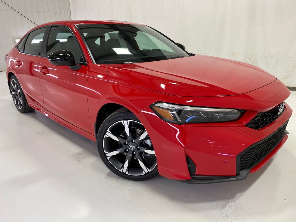 2026 Honda Civic Sedan Hybrid Sport Touring RALLYE RED at Honda North