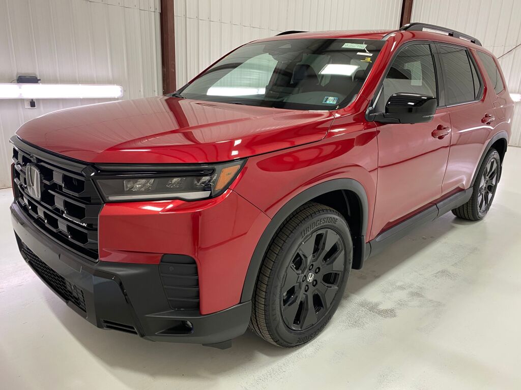 2026 Honda Pilot Black Edition RADIANT RED METALLIC II at Honda North
