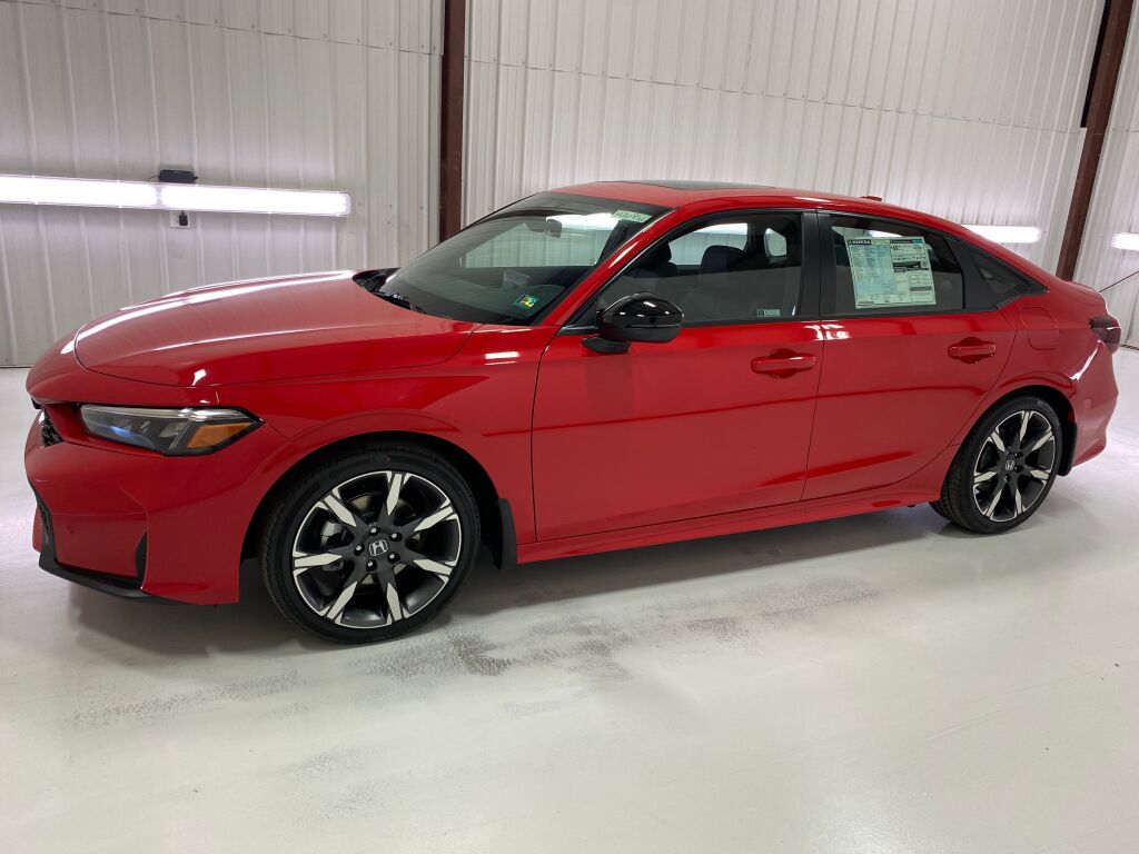 2026 Honda Civic Sedan Hybrid Sport Touring RALLYE RED at Honda North