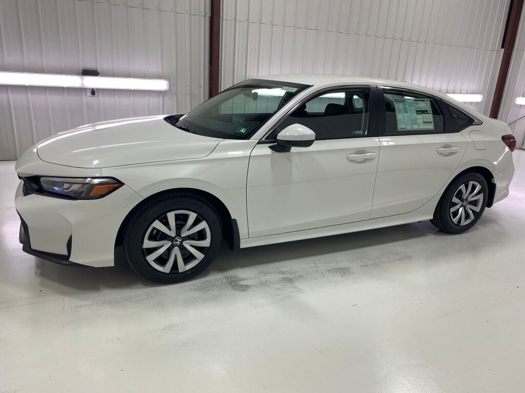2026 Honda Civic Sedan LX PLATINUM WHITE PEARL at Bud's Auto Sales