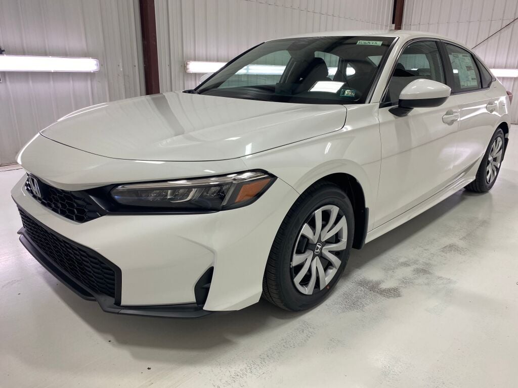 2026 Honda Civic Sedan LX PLATINUM WHITE PEARL at Bud's Auto Sales
