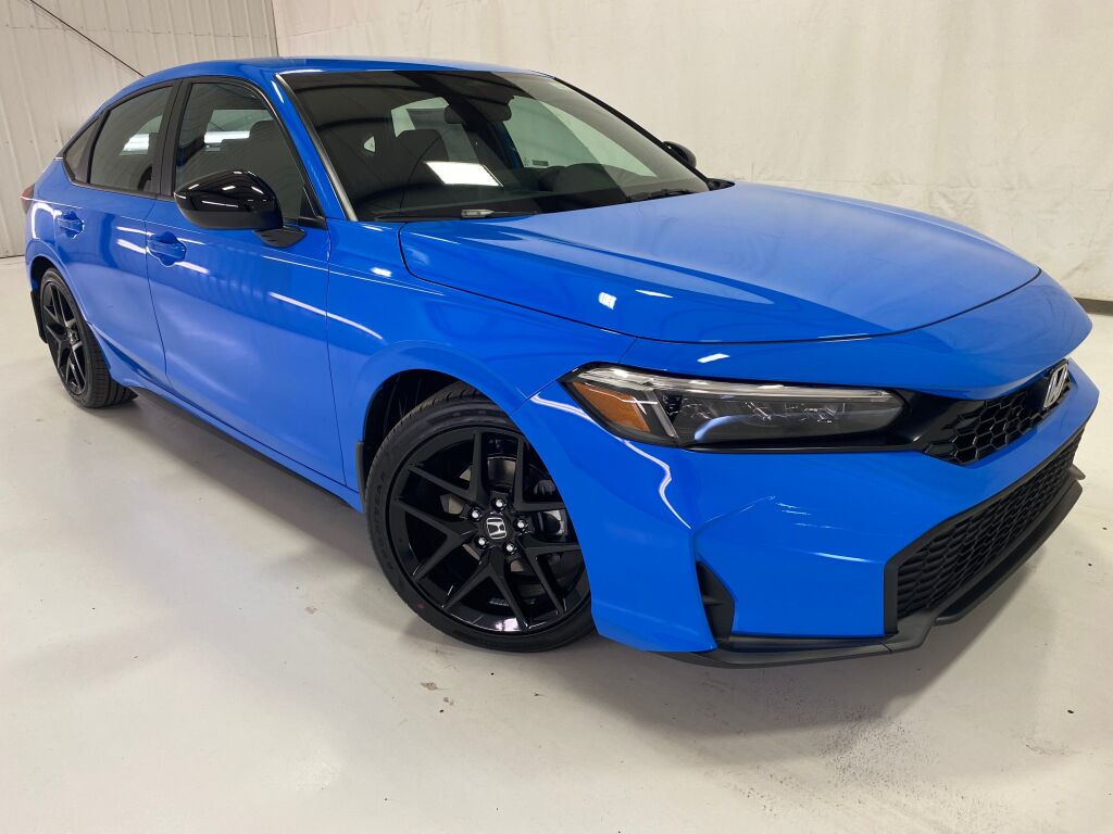 2026 Honda Civic Hatchback Sport BOOST BLUE PEARL at Honda North