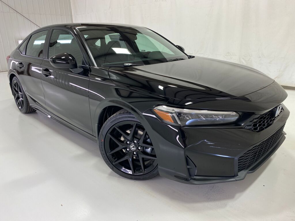 2026 Honda Civic Sedan Sport CRYSTAL BLACK PEARL at Delaney Chevrolet Buick