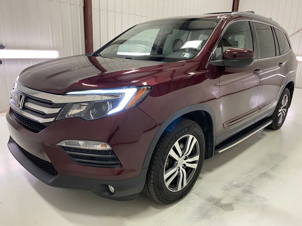2017 Honda Pilot EX-L Dark Cherry Pearl at Subaru and VW of Moon Township