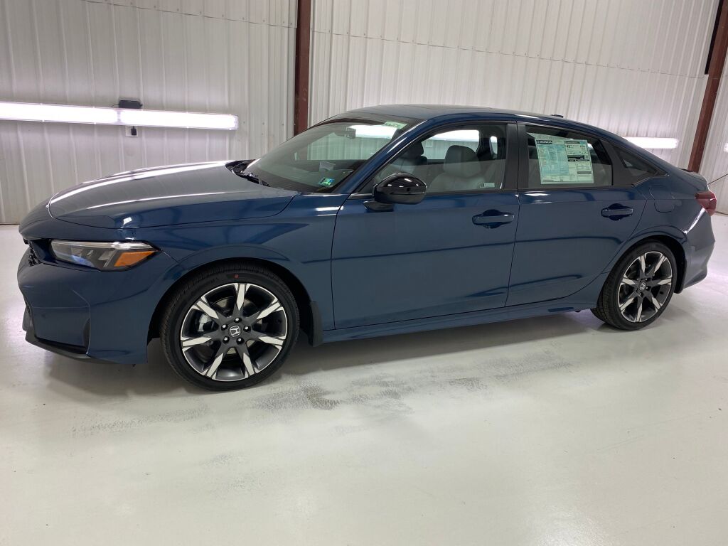 2026 Honda Civic Sedan Hybrid Sport Touring BLUE LAGOON PEARL at Honda North