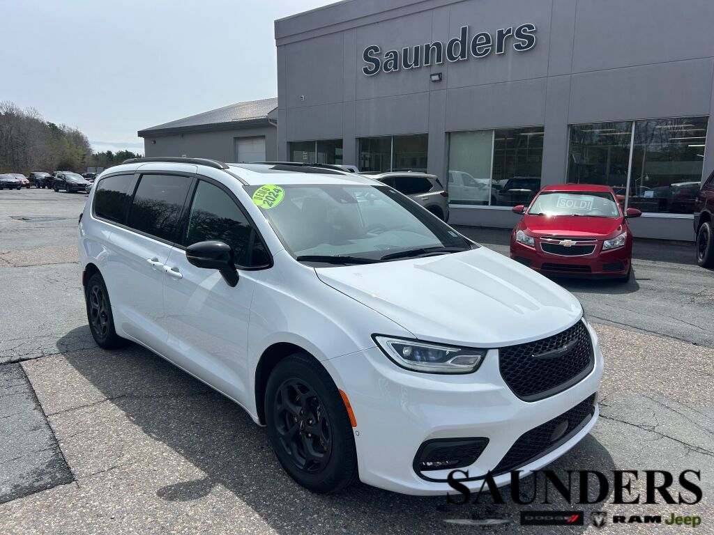 Bright White 2024 Chrysler Pacifica Hybrid Minivan Front-Wheel Drive 1-Speed CVT