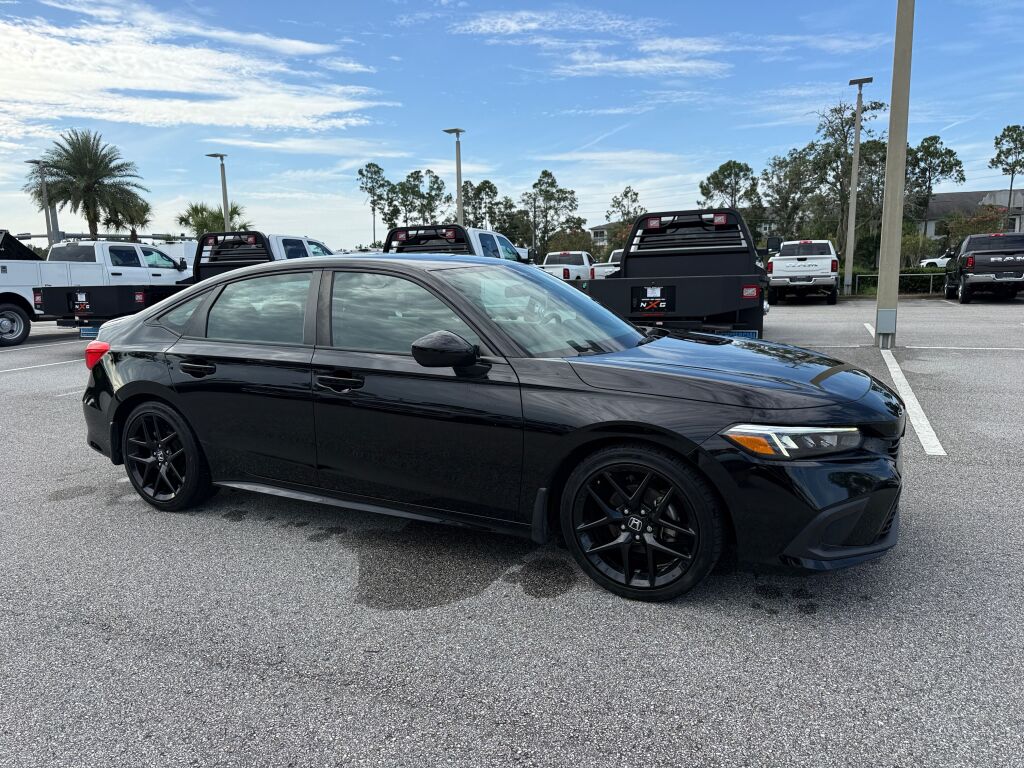 Black 2023 Honda Civic Sedan Front-Wheel Drive Continuously Variable Transmission