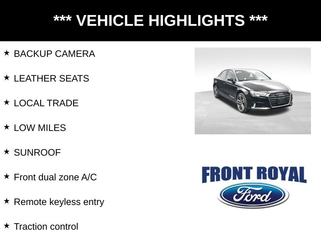 2018 Audi A3 2.0T Premium