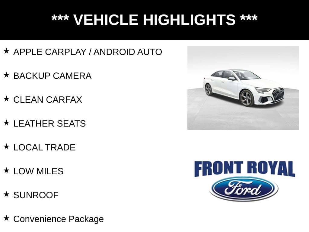 2023 Audi S3 Premium TFSI quattro S tronic