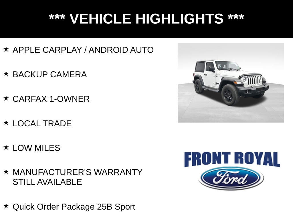 2023 Jeep Wrangler 2-Door Sport 4x4