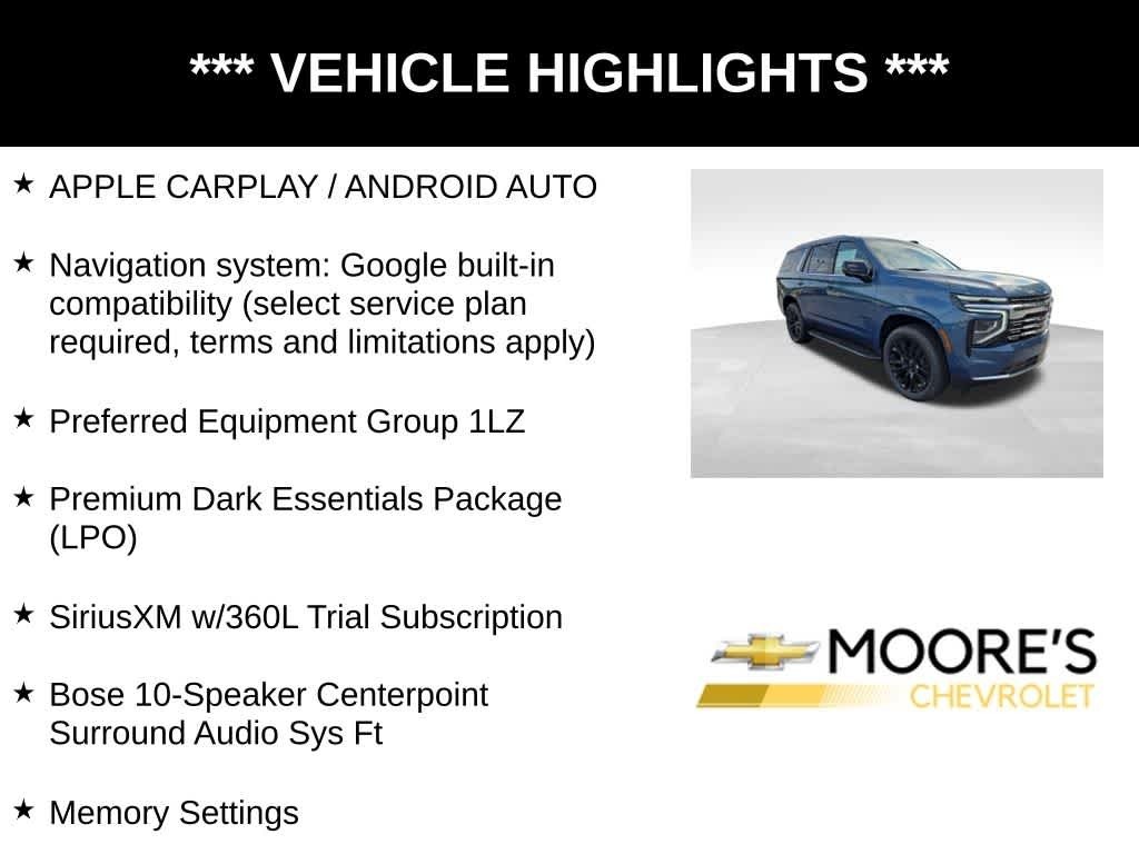 2025 Chevrolet Tahoe 4WD Premier