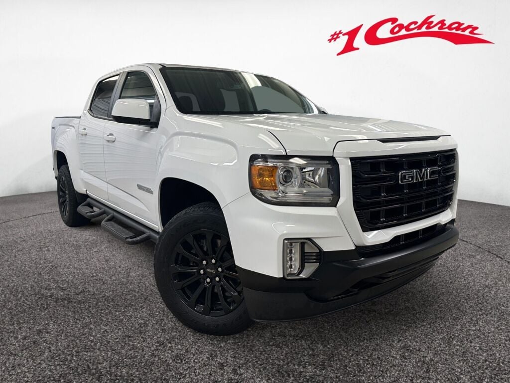 Summit White 2022 GMC Canyon Elevation Crew Cab 4WD Pickup Truck Four-Wheel Drive 8-Speed Automatic