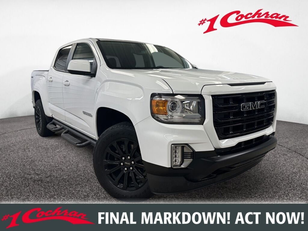 Summit White 2022 GMC Canyon Elevation Crew Cab 4WD Pickup Truck Four-Wheel Drive 8-Speed Automatic