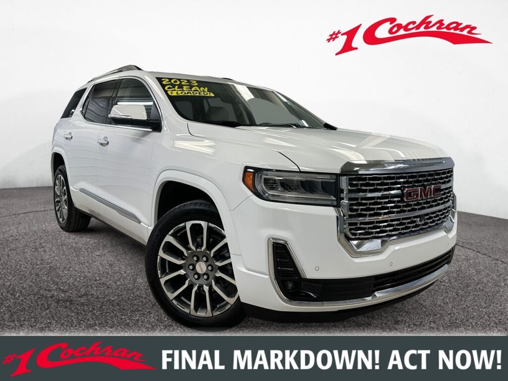 Summit White 2023 GMC Acadia Denali FWD SUV / Crossover Front-Wheel Drive 9-Speed Automatic