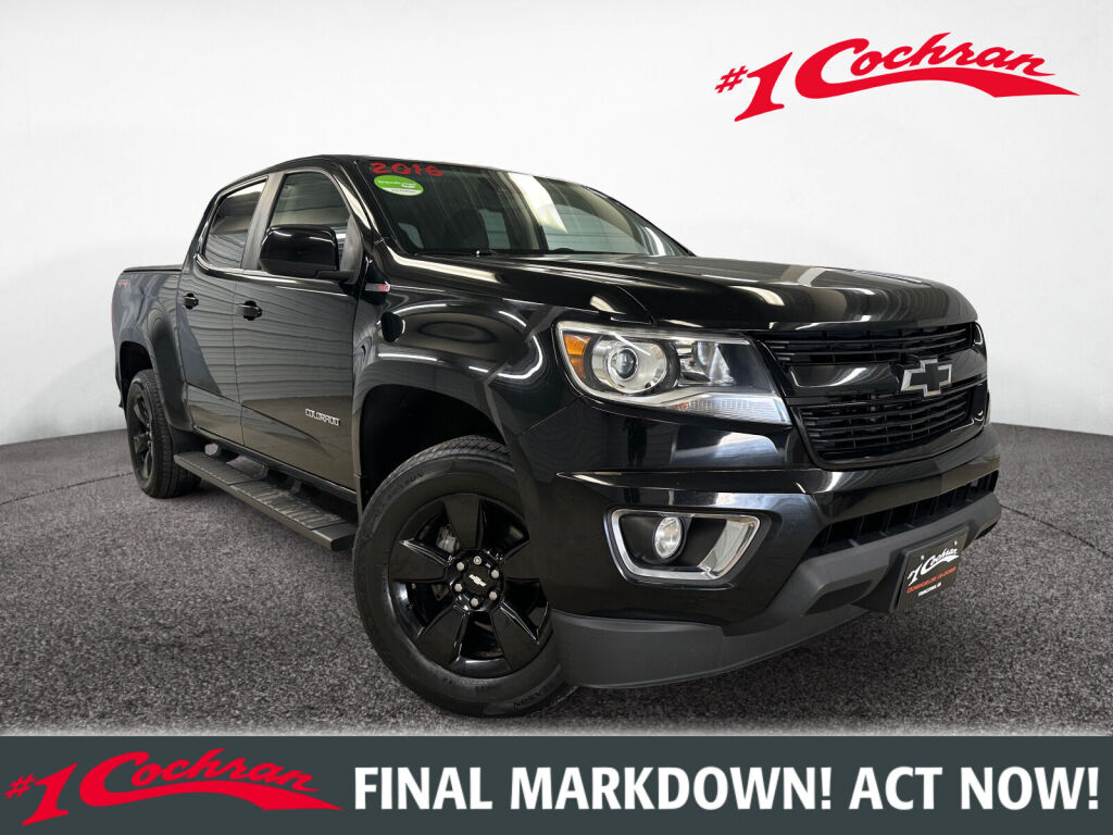 Black 2016 Chevrolet Colorado LT Crew Cab 4WD Pickup Truck Four-Wheel Drive 6-Speed Automatic
