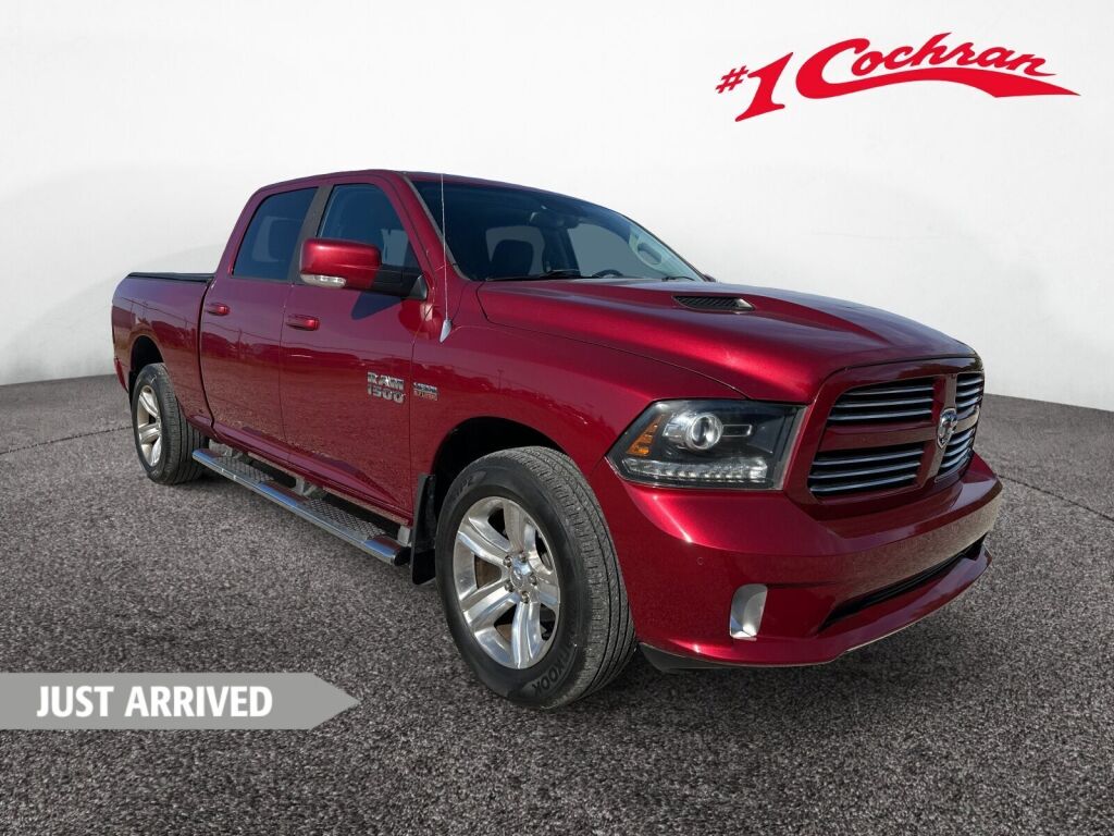Deep Cherry Red Crystal Pearl Coat 2014 RAM 1500 Pickup Truck Four-Wheel Drive 8-Speed Automatic