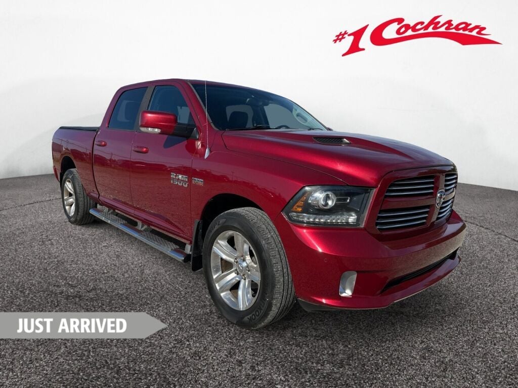 Deep Cherry Red Crystal Pearl Coat 2014 RAM 1500 Pickup Truck Four-Wheel Drive 8-Speed Automatic