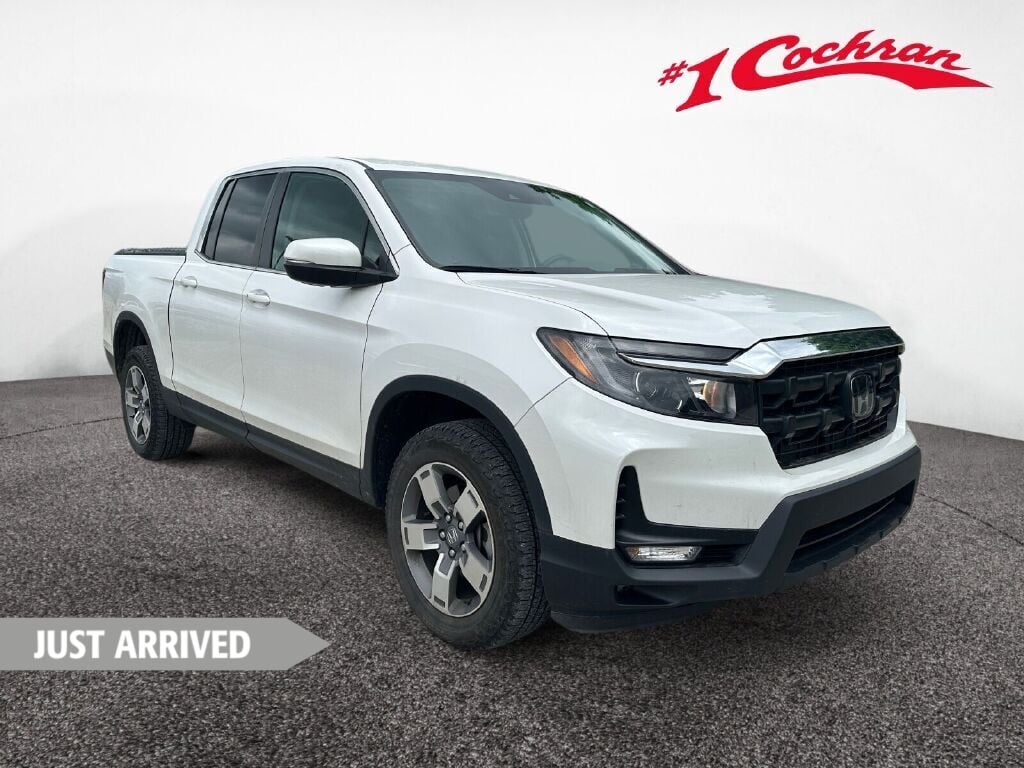 Platinum White Pearl 2024 Honda Ridgeline RTL AWD Pickup Truck All-Wheel Drive Automatic