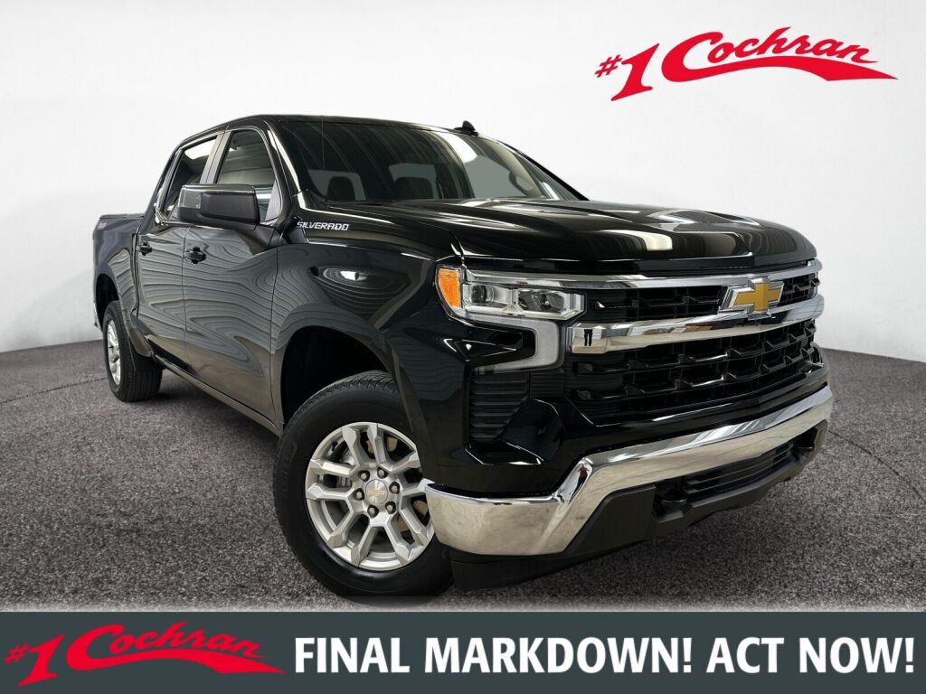 Black 2023 Chevrolet Silverado 1500 LT Crew Cab 4WD Pickup Truck Four-Wheel Drive 8-Speed Automatic