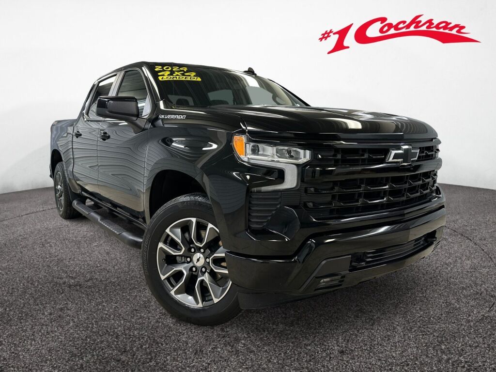 Black 2024 Chevrolet Silverado 1500 Pickup Truck Four-Wheel Drive Automatic