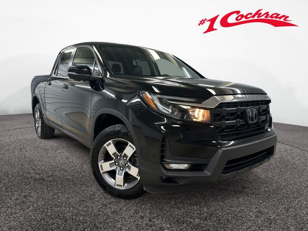 Crystal Black Pearl 2024 Honda Ridgeline Pickup Truck All-Wheel Drive 9-Speed Automatic