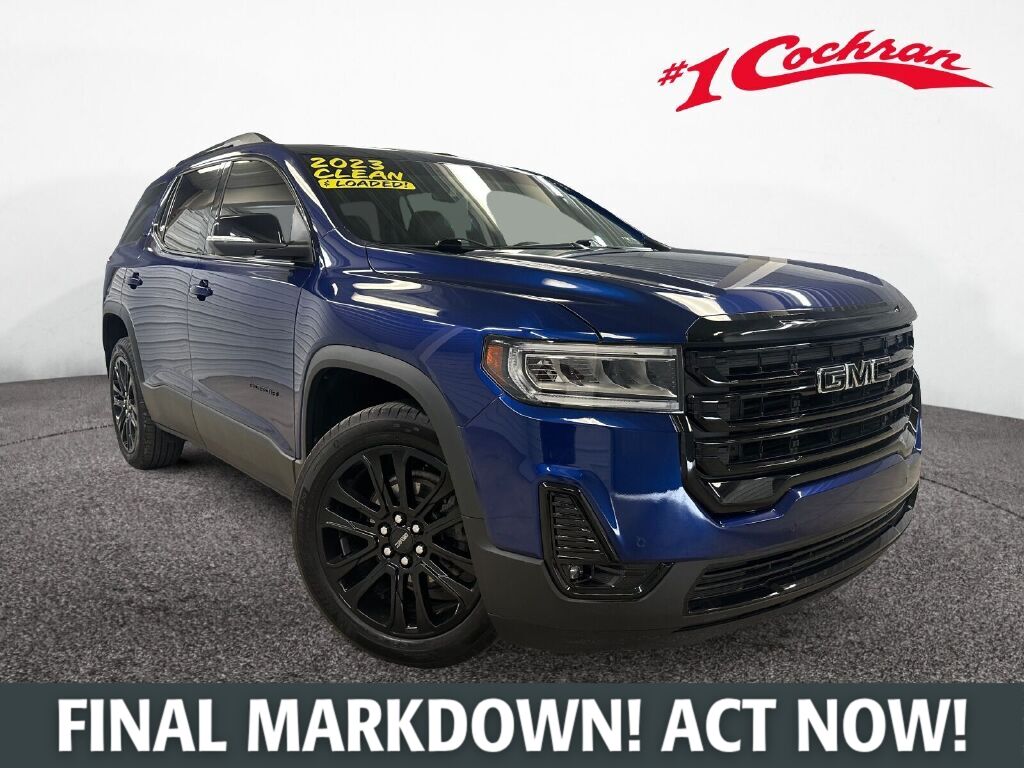 Ultra Blue Metallic 2023 GMC Acadia SUV / Crossover Four-Wheel Drive 9-Speed Automatic