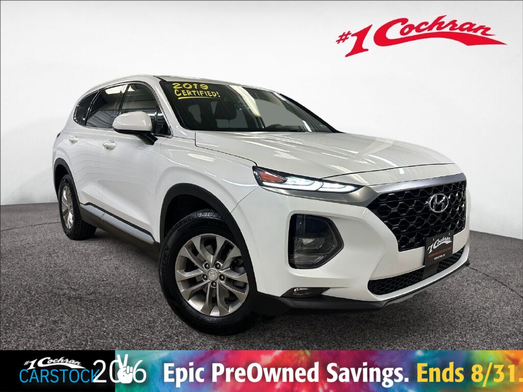 Quartz White 2019 Hyundai Santa Fe SUV / Crossover All-Wheel Drive 8-Speed Automatic
