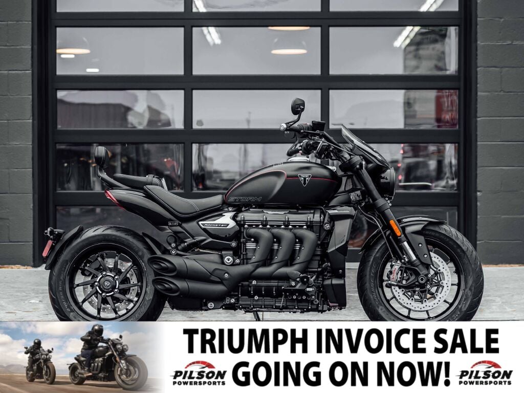 2026 Triumph Rocket 3 Storm GT Matte Sapphire Black/Satin Granite