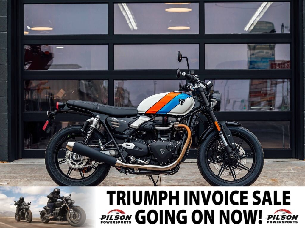 2026 Triumph Speed Twin 900 Pure White/Maui Blue/Tangerine Orange Base