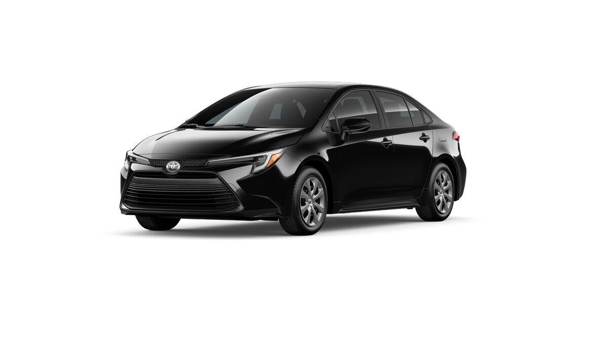 Midnight Black Metallic 2026 Toyota Corolla Hybrid LE FWD Sedan Front-Wheel Drive Continuously Variable Transmission