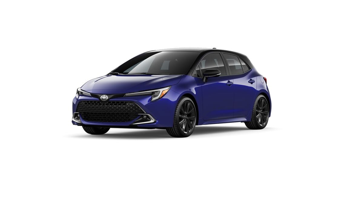 Blue Crush Metallic with Midnight Black Metallic r 2026 Toyota Corolla Hatchback XSE FWD Hatchback Front-Wheel Drive Continuously Variable Transmission