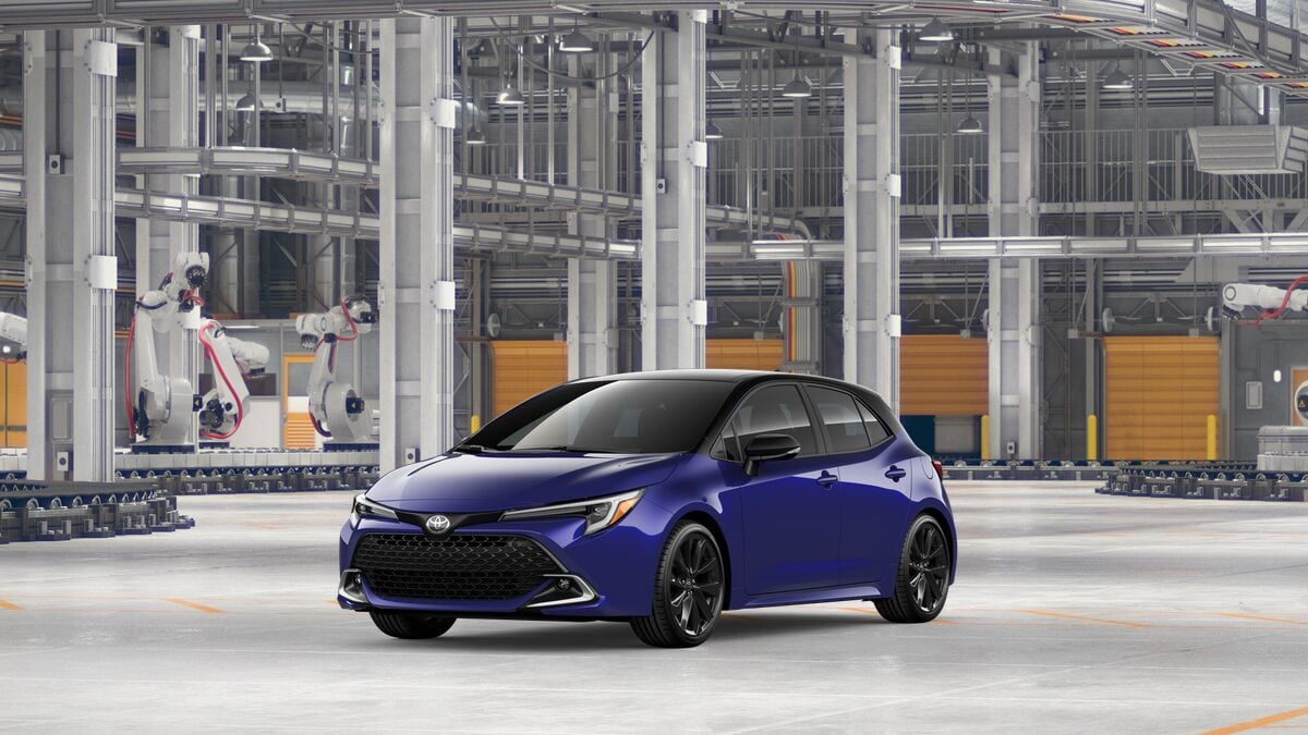 Blue Crush Metallic with Midnight Black Metallic r 2026 Toyota Corolla Hatchback XSE FWD Hatchback Front-Wheel Drive Continuously Variable Transmission